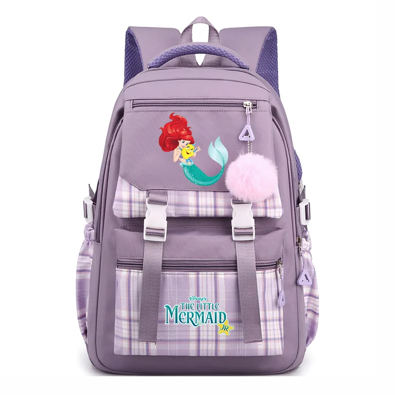 MINISO The Little Mermaid Fashion Women's Bag Backpack  Student Teenager Schoolbag Boys Girls Knapsack Travel Rucksack