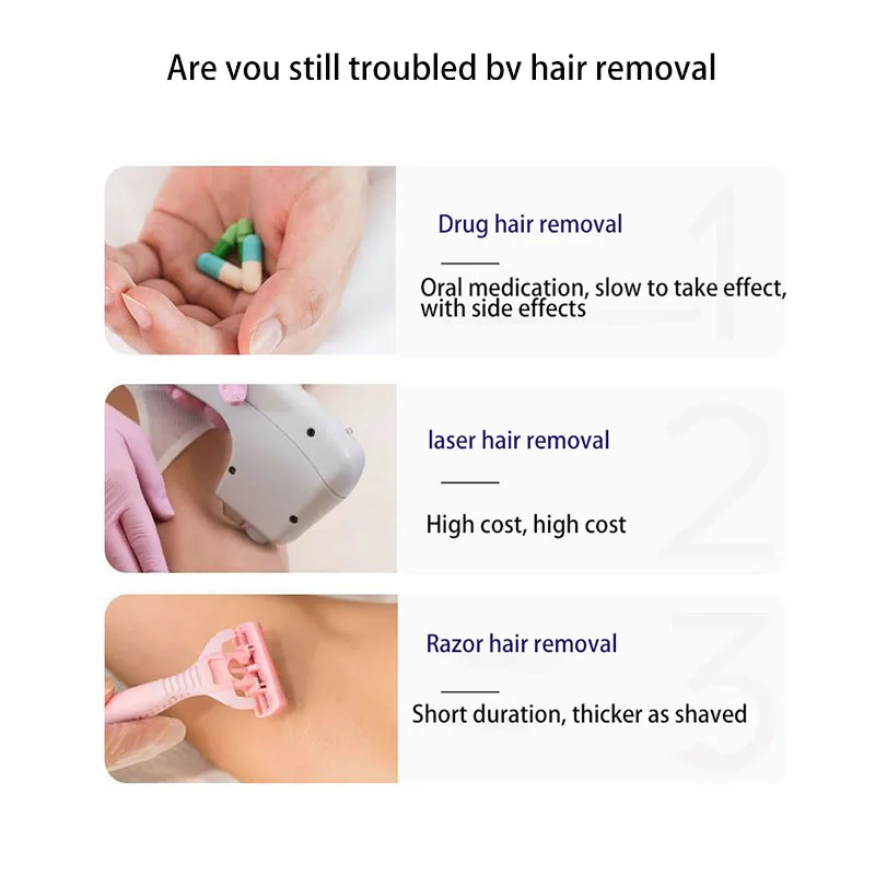 Liangfu Hair Removal Cream 50g, General Purpose for the Whole Body, Arm, Leg Hair, Armpit Hair Removal, Gentle, Non-Irritating, No Residue Left