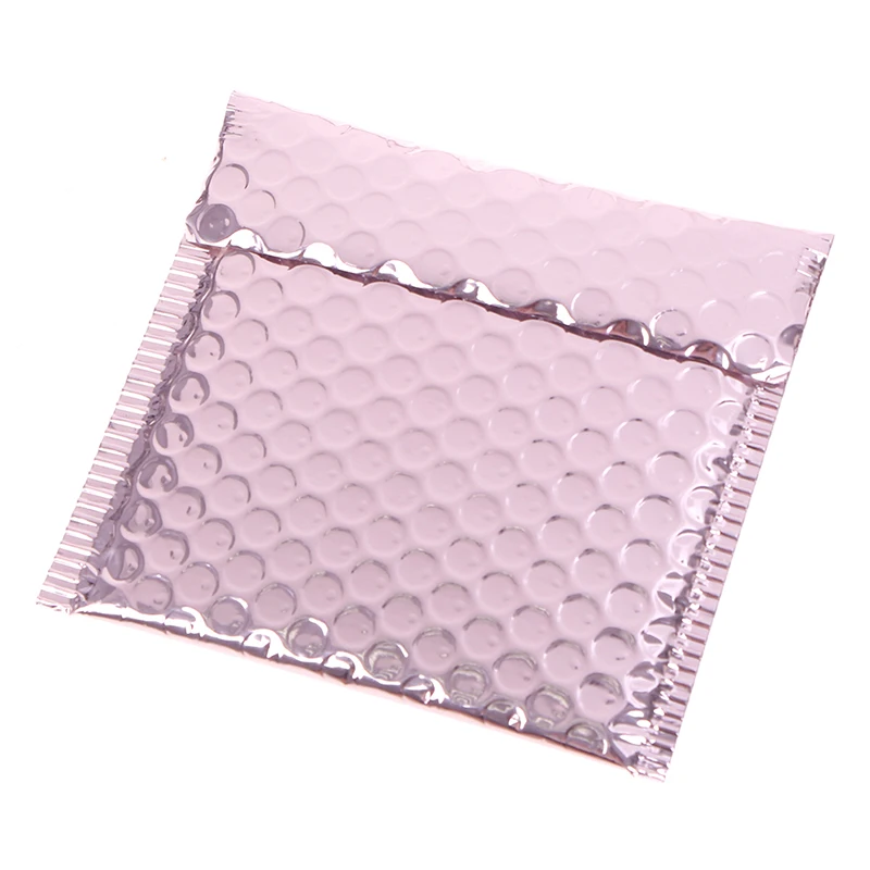 Bubble Foil Mailer para Embalagem De Presente, Ouro Rosa, Envelopes De Casamento, 10 Pcs