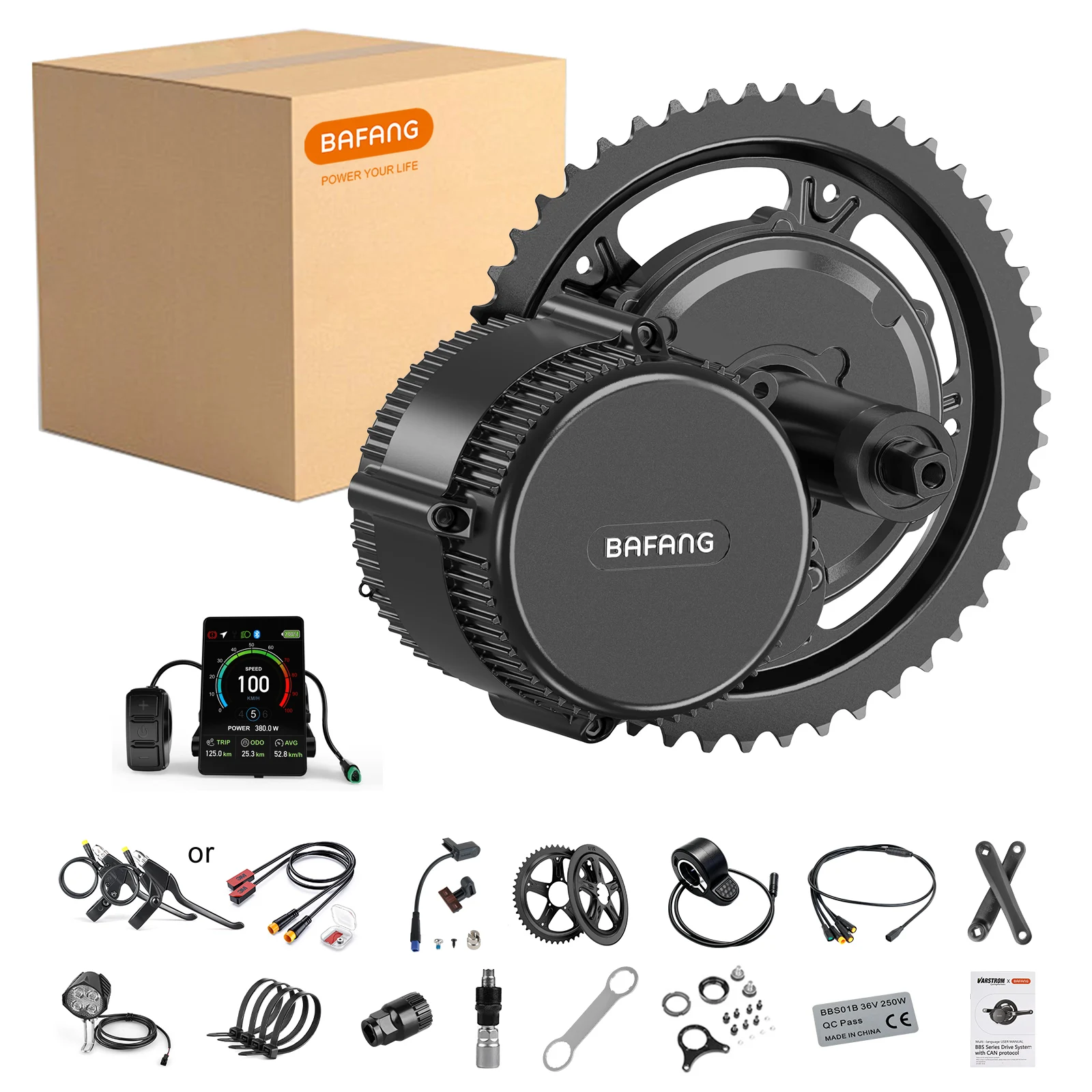 Side Hung Mid Drive Motor Kit - BAFANG 36 فولت 500 واط 350