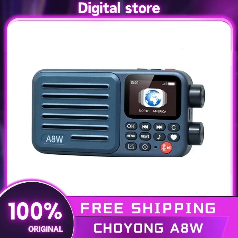 CHOYONG A8W Portable Internet Radio Single Band Radio 4G&Wi-Fi Multi-Scene Connection Speaker Voice Custom Control Radios Gifts