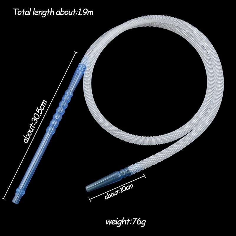 1PC Hookah Chicha Shisha Hose Plastic Connector Smoking Pipe 1.9M Long Accessories For Hookah Plastic Water Pipe Nargile Tobacco