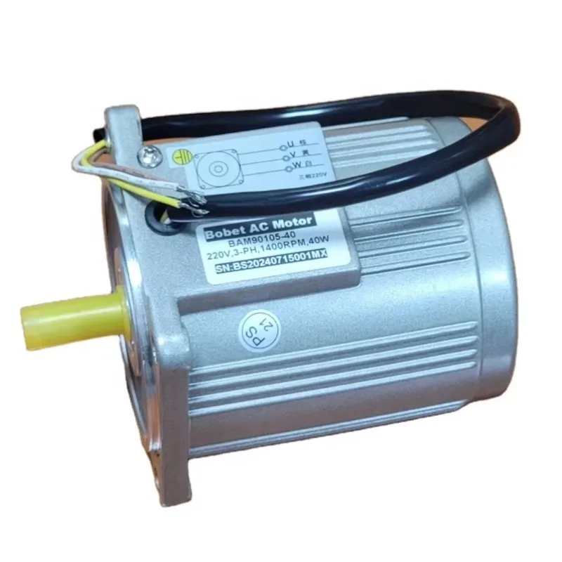 Motor CA monofásico 220v 1,5kw, 4 pólos com capacitor trifásico elétrico assíncrono universal 400v 1500 máquina motor AC