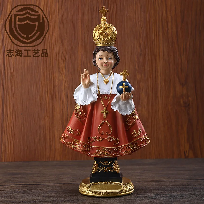 30CM High Classical Hand Raising Character Ornament Christmas Gifts Gifts Decorative Resin Crafts