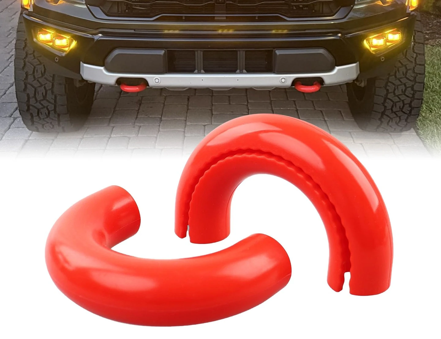 Suitable for 04-25 F150 Raptor/Tunnel, Front Traction, Silicone Cover Trailer Hook, Protective Cover