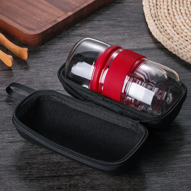 

420 ml Elegant Tea Glass Teapot with Small Glass Filter Heat-resistant Glass Flower Tea Set Office Mug Cup