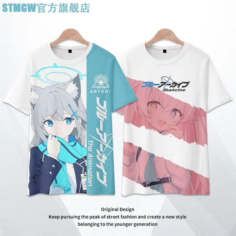

Blue Archive Merchandise Short-Sleeve T-Shirts With Prints Of Yuka Hayase, Kofun, Shirako Sumeragi, And Hoshino For Students