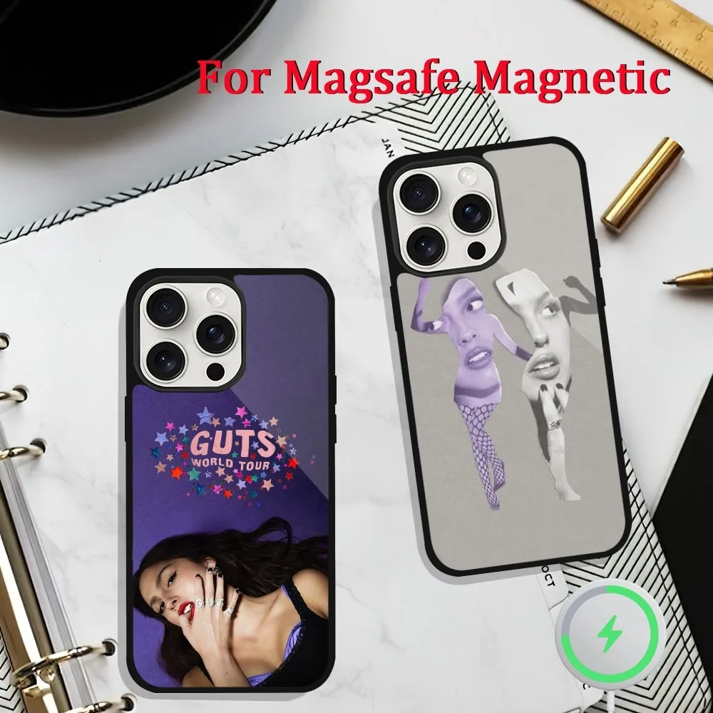 Singer O-Olivia GUTS R-Rodrigo Phone Case For iPhone 11 13 12 14 15 Plus Max Pro Magsafe Magnetic Wireless Charging shell