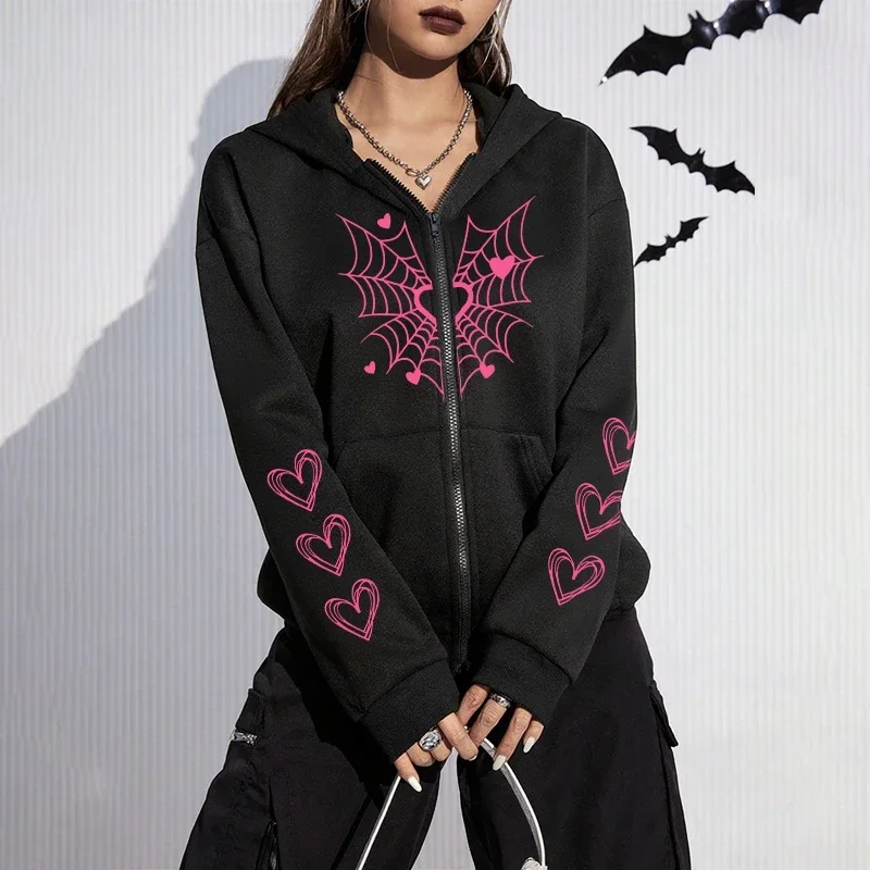 

Versatile Casual Women's Sweatshirts Autumn Winter Quality Sports Zipper Cardigan Hooded Outfits Fashion Jogging Top Woman Coat