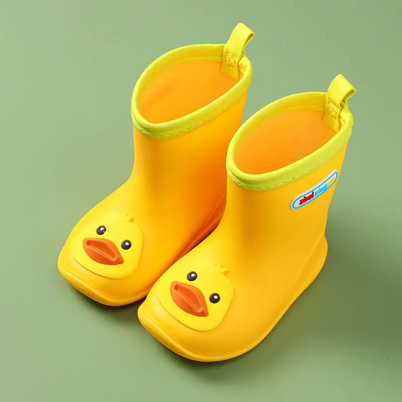 

Kids Waterproof Rain Boots Non Slip Lightweight Fleece Lined Cute Baby Water Shoes for Girls Kindergarten