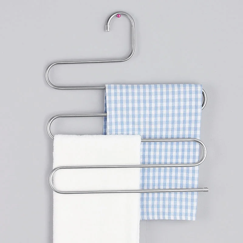 5 Layers Clothes Hangers Rack Holder Non-Slip Pant Storage Rack Cloth Rack Multiple Functions Hanging And Storage Pants Hanger