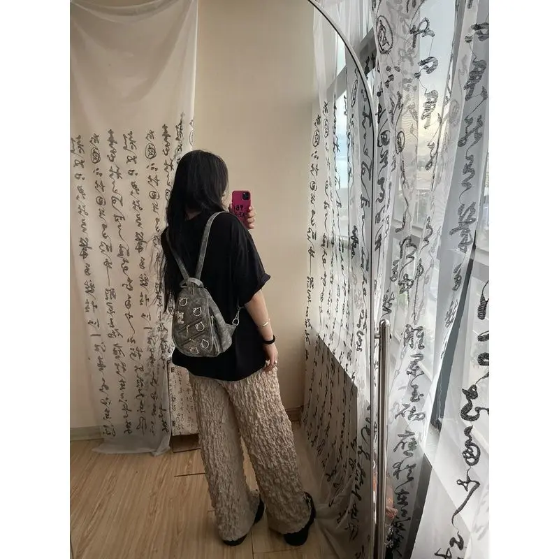 Sanrio Hello Kitty PU Leather Shoulder Bag Chest Bag for Women Girl Luxury Designer Handbag Portable Durable