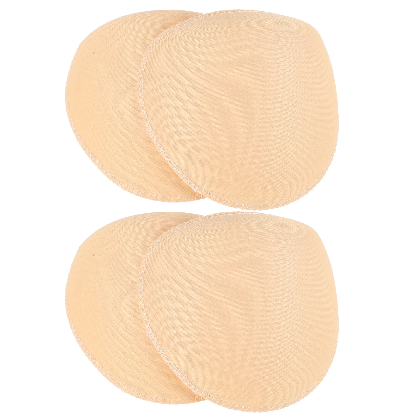 

2 Pairs Anti-slip Shoulder Pads Foam Cushion Coat Sponge Self-adhesive Straight Angle Women Skin Tone Removable