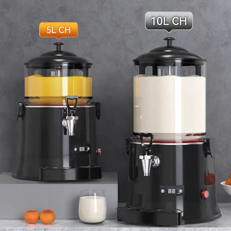 5L 10L Electric Hot Chocolate Melter, Heating Machine for Milk Soy Juice Hot Drinks, Commercial Beverage Warmer
