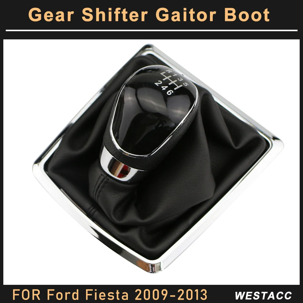 5/6 Snelheid Auto Versnellingspookknop Hendel Shifter Kraag Voor Ford Fiesta 2009 - 2013 Focus Mk2 2005-2011 Gaitor Boot Accessoires