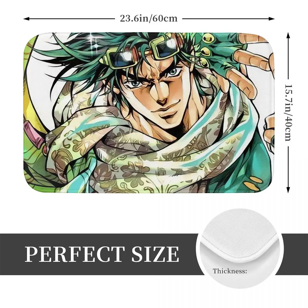 Jojo Bizarre Adventure Joseph Joestar Anti-slip Doormat Floor Mat Sand Scraping Carpet Rug for Kitchen Entrance Home Bedroom