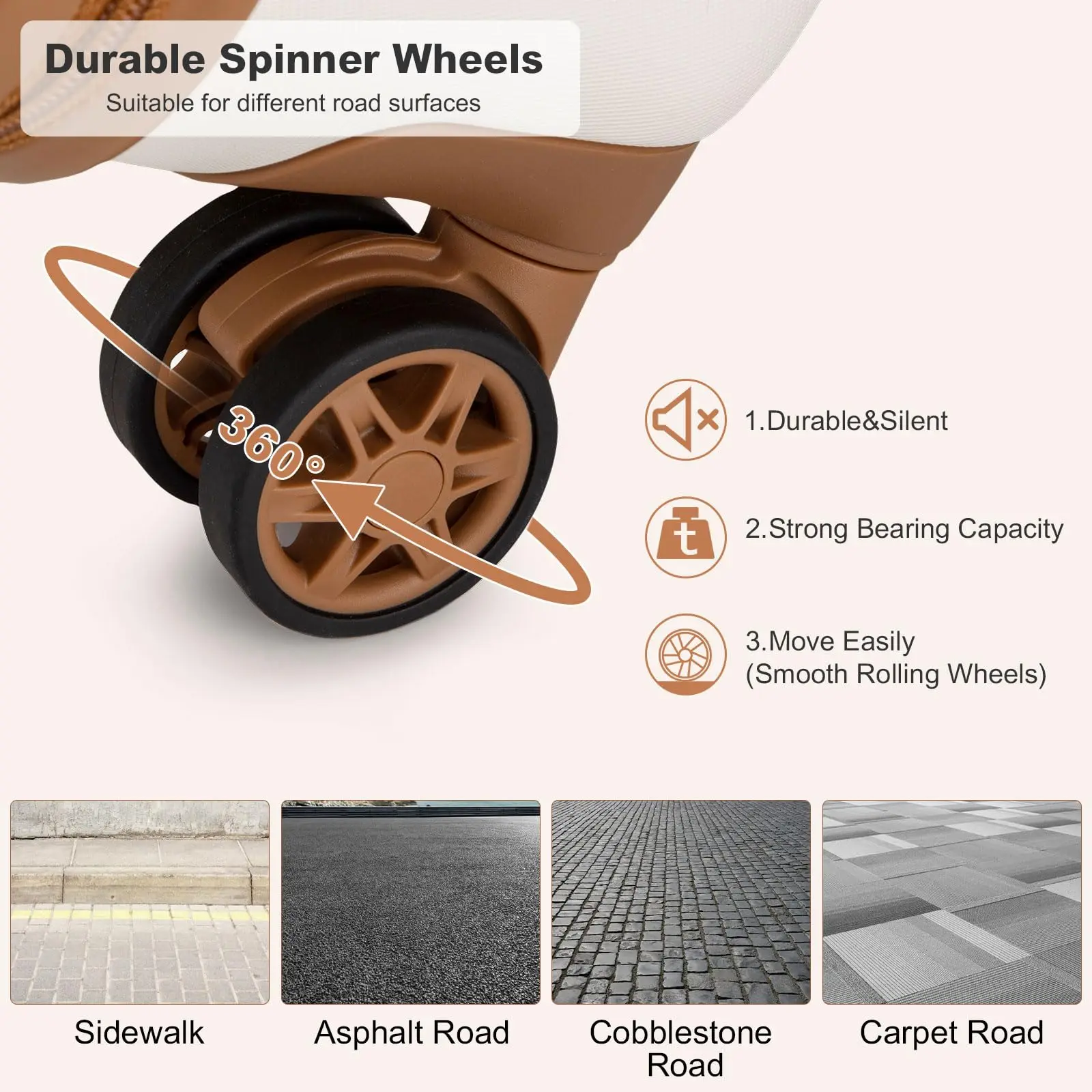 Kono 28" Large Check-In Suitcase - Durable ABS Hardshell Luggage with TSA Lock & 4 Spinner Wheels