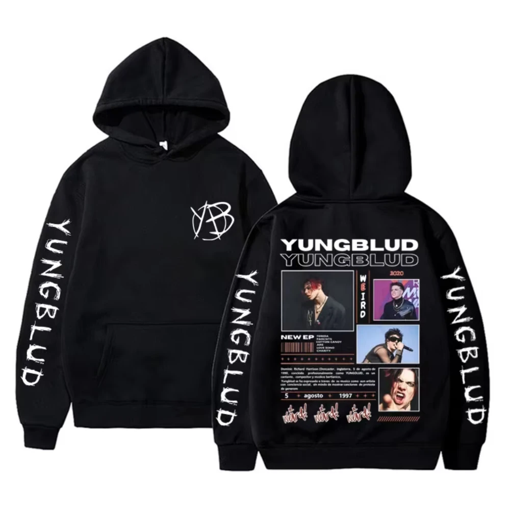 

Yungblud Weird Music Album Graphic Hoodies Men's Women Alternative Rock Oversized Sweatshirt Clothing Hip Hop Vintage Streetwear