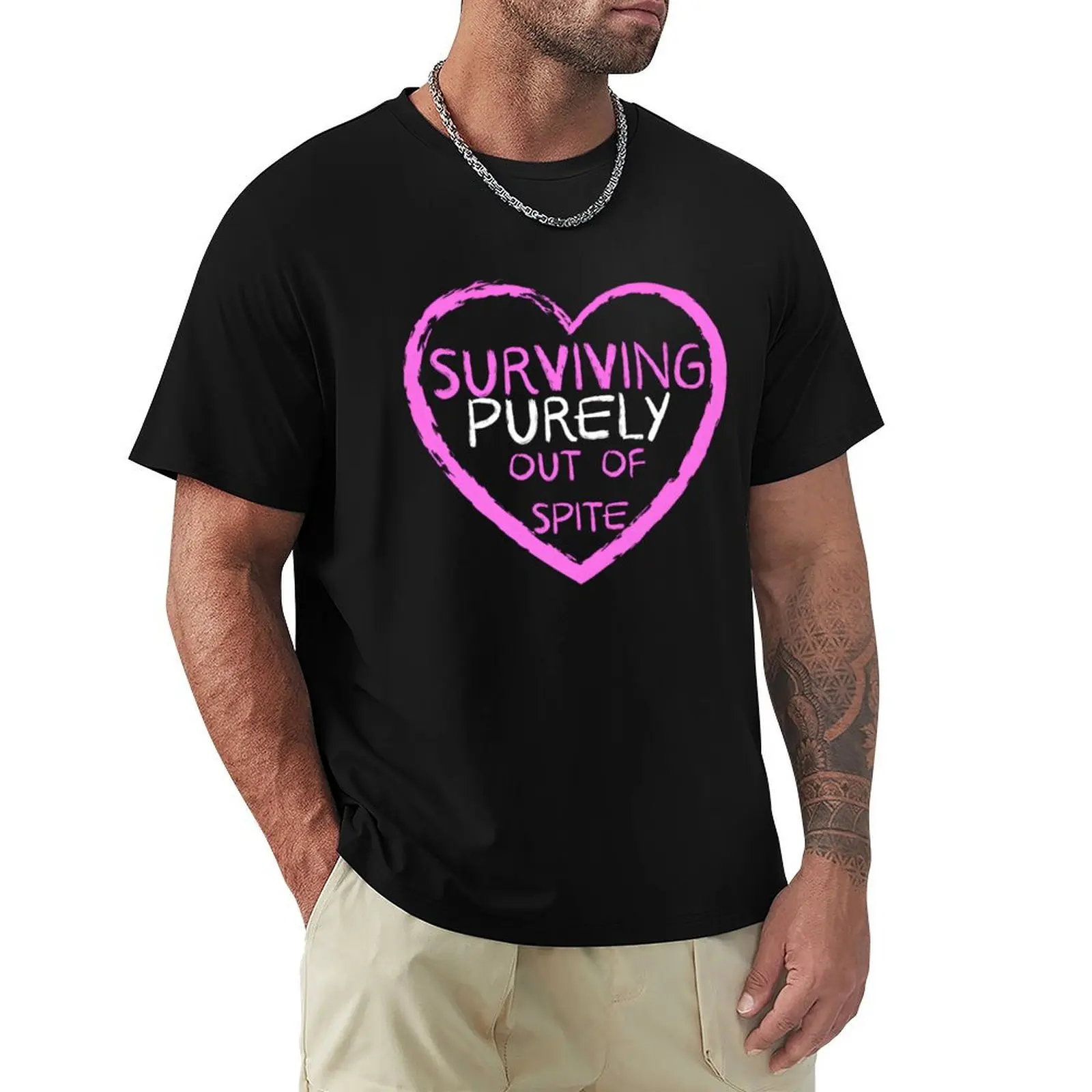 Surviving Purely Out Of Spite T-Shirt Breathable Workout Short Sleeve Top