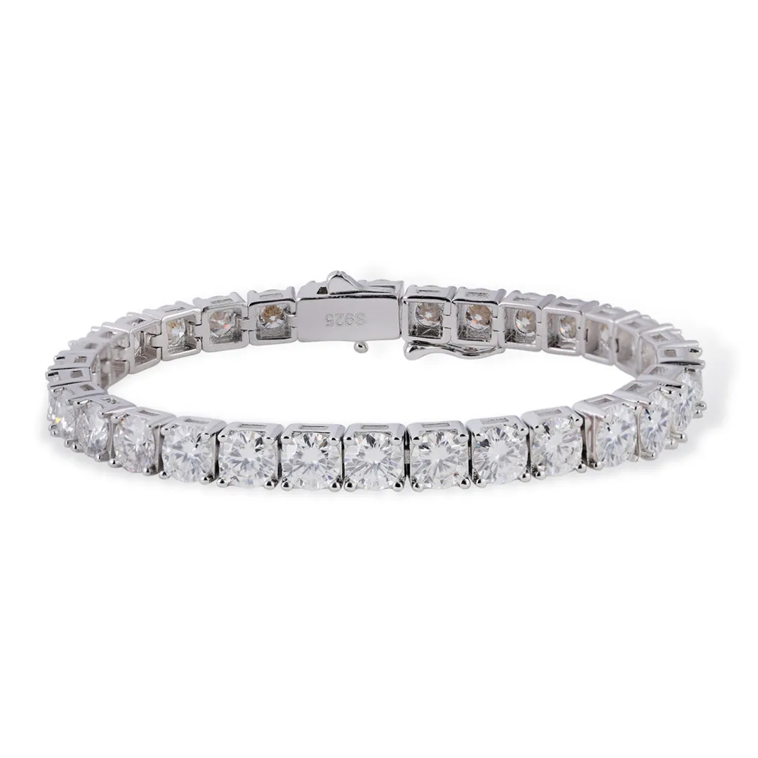 Tennis bracelet3.0MM D Color Pass Diamond Tester GRC Round Cut White Gold Plated 925 Silver Moissanite Tennis Bracelet for Women