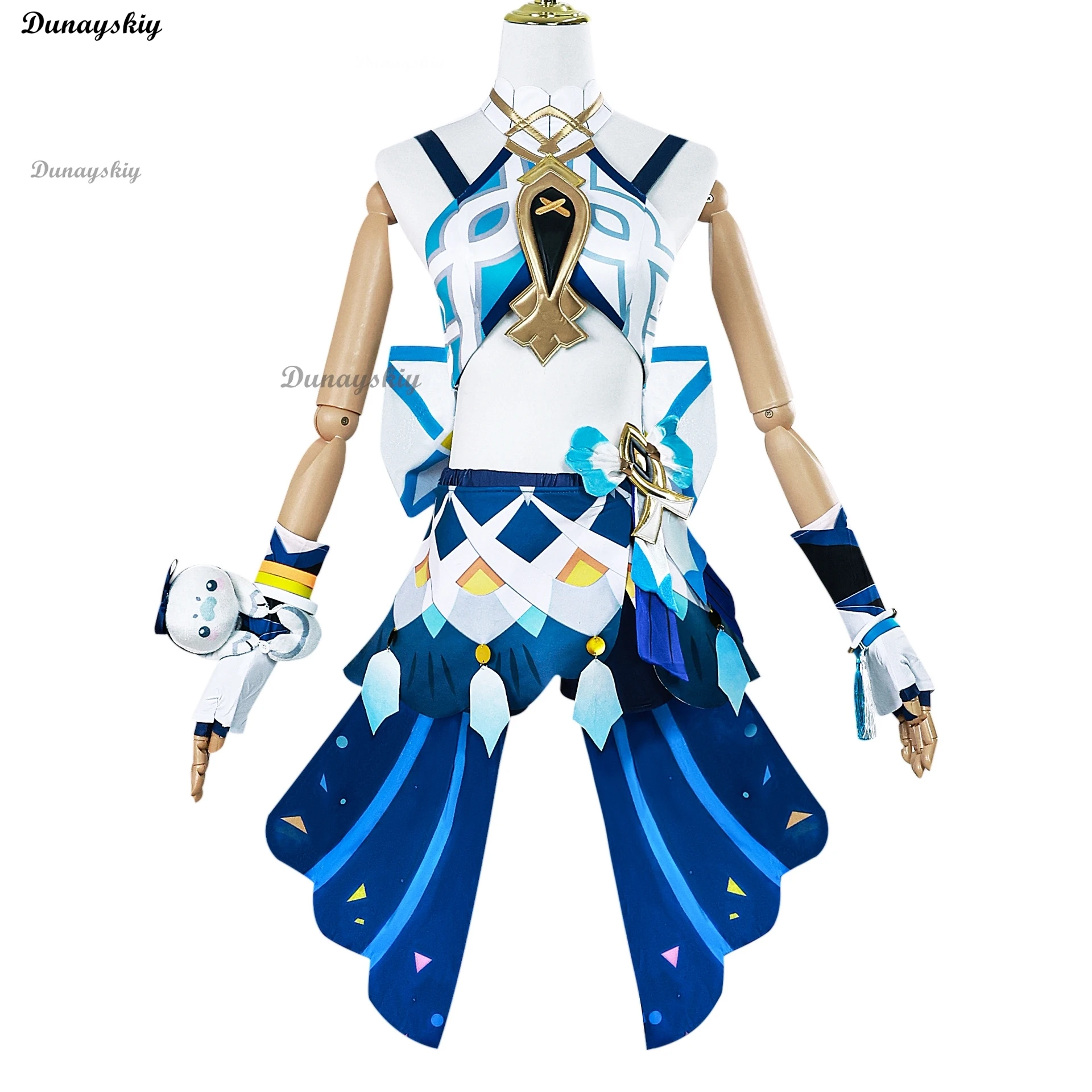 Genshin Impact Mualani Cosplay Kostuum Sexy Jurk Pruik Outfits Vrouwen Meisjes Halloween Rollenspel Carnaval Feestpakken