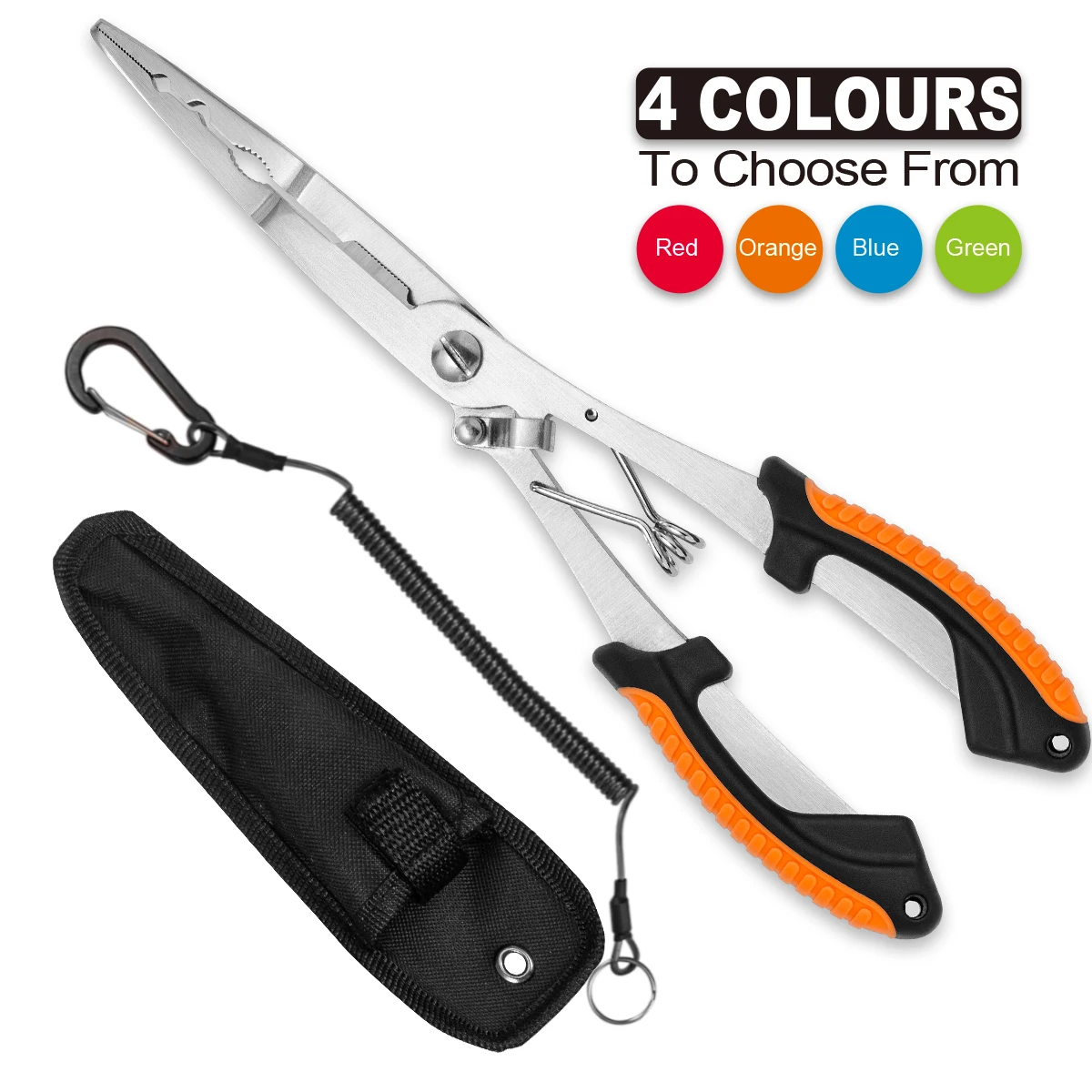 Stainless Steel Multi-Functional Braided Line Scissors, Crimping Pliers, Hook Remover, Fishing Tackle Tools