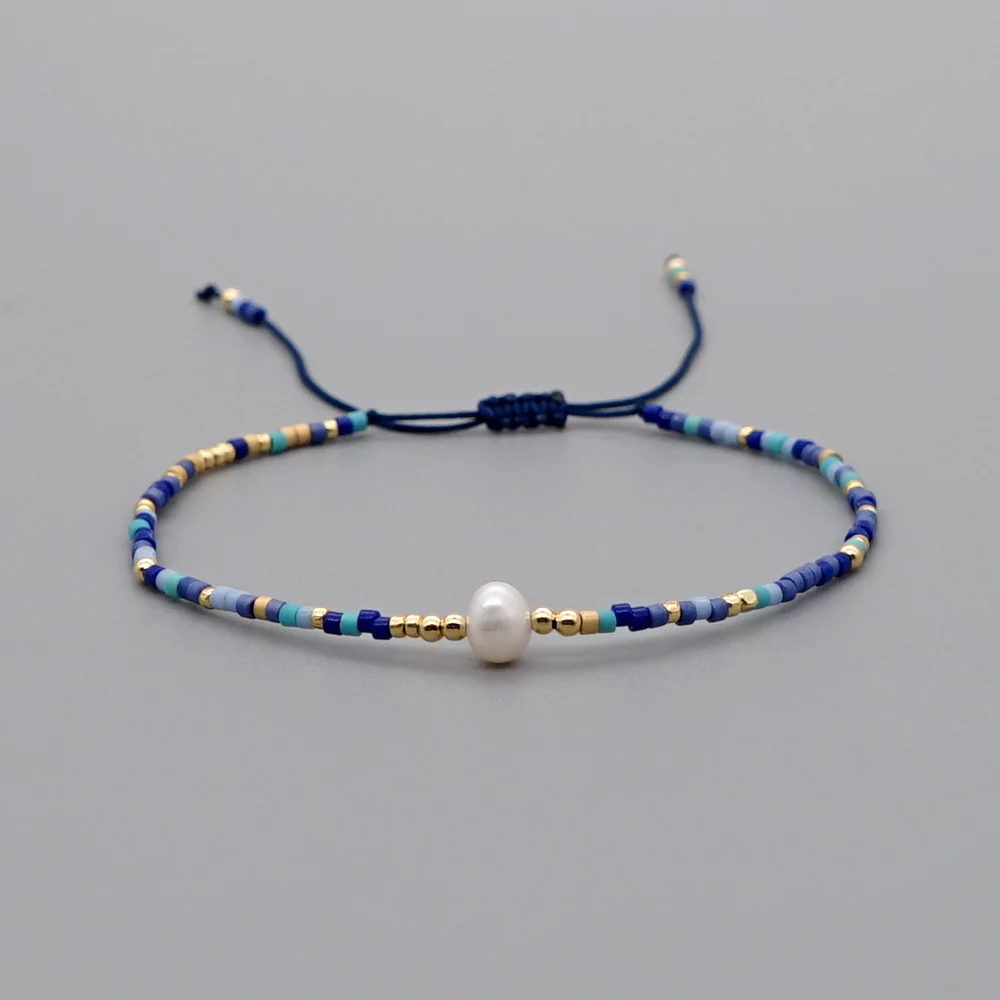 Miyuki-Perlenarmband für Frauen, eleganter, zierlicher Perlenschmuck, Boho-Sommer-Strand, stapelbare Armbänder, Geschenk für Sie – Detail 2
