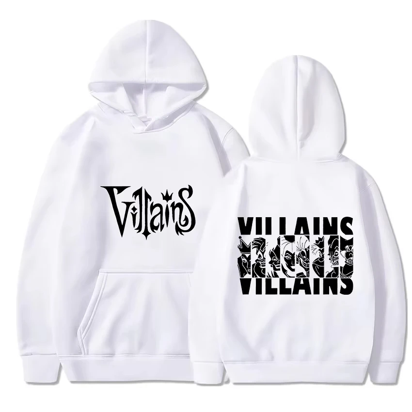 

Толстовка с капюшоном Disney Villains для мужчин и женщин, модный повседневный крутой пуловер, студенческий уличный пуловер в стиле Харадзюку, толстовки