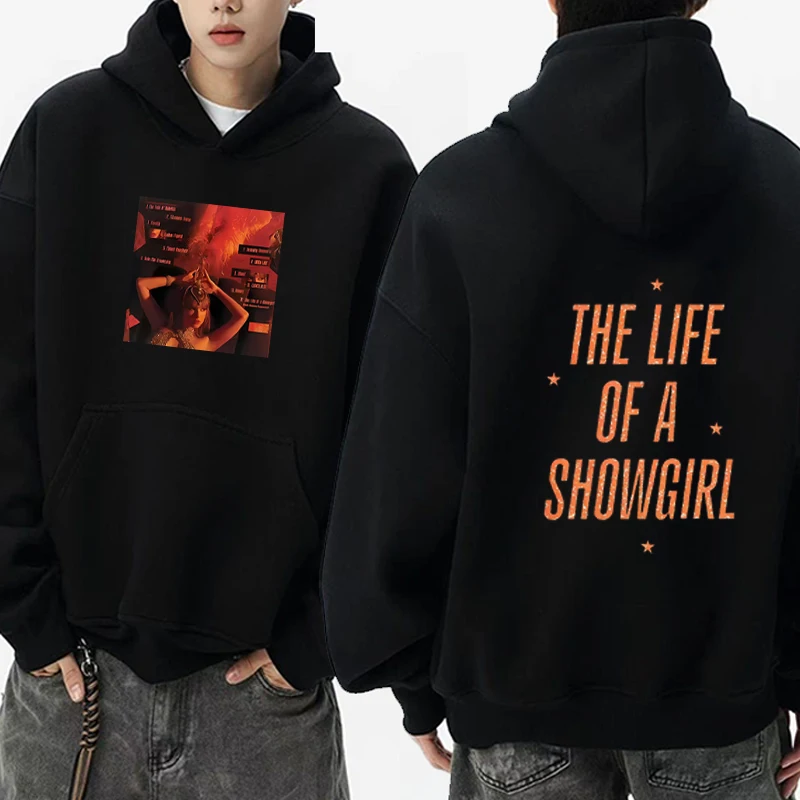 

The Life of A Showgirl Tour 2025 Graphic Double Sided Printed Hoodie Men Women Vintage Fashion Hip Hop Fleece pullover Unisex