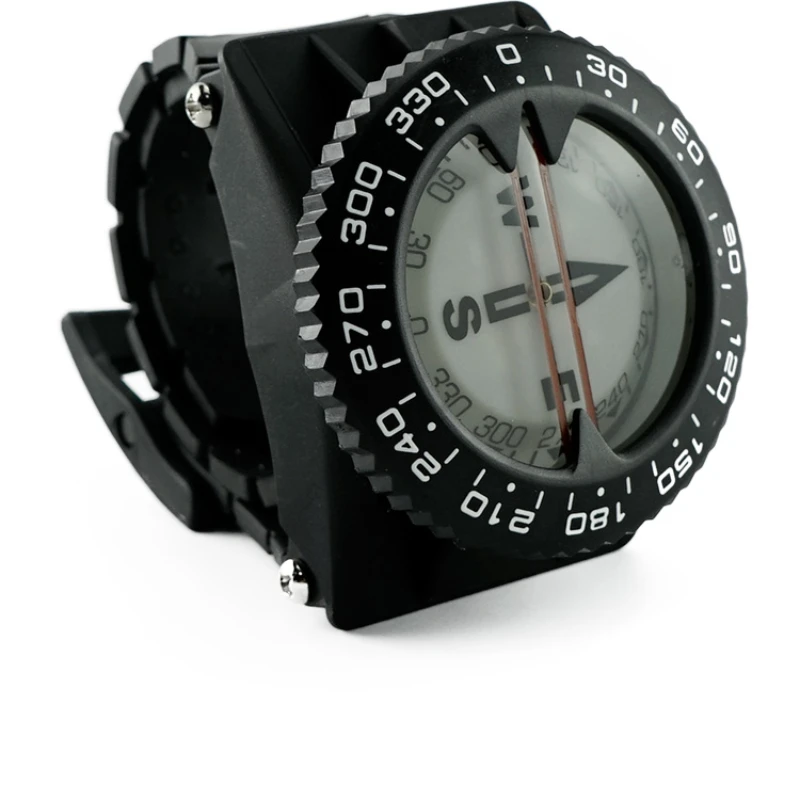 

Diving North Needle Underwater Glow Compass Watch Liquid Filled Compass Direction Watch Wrist Clip Wear Professional Equipment