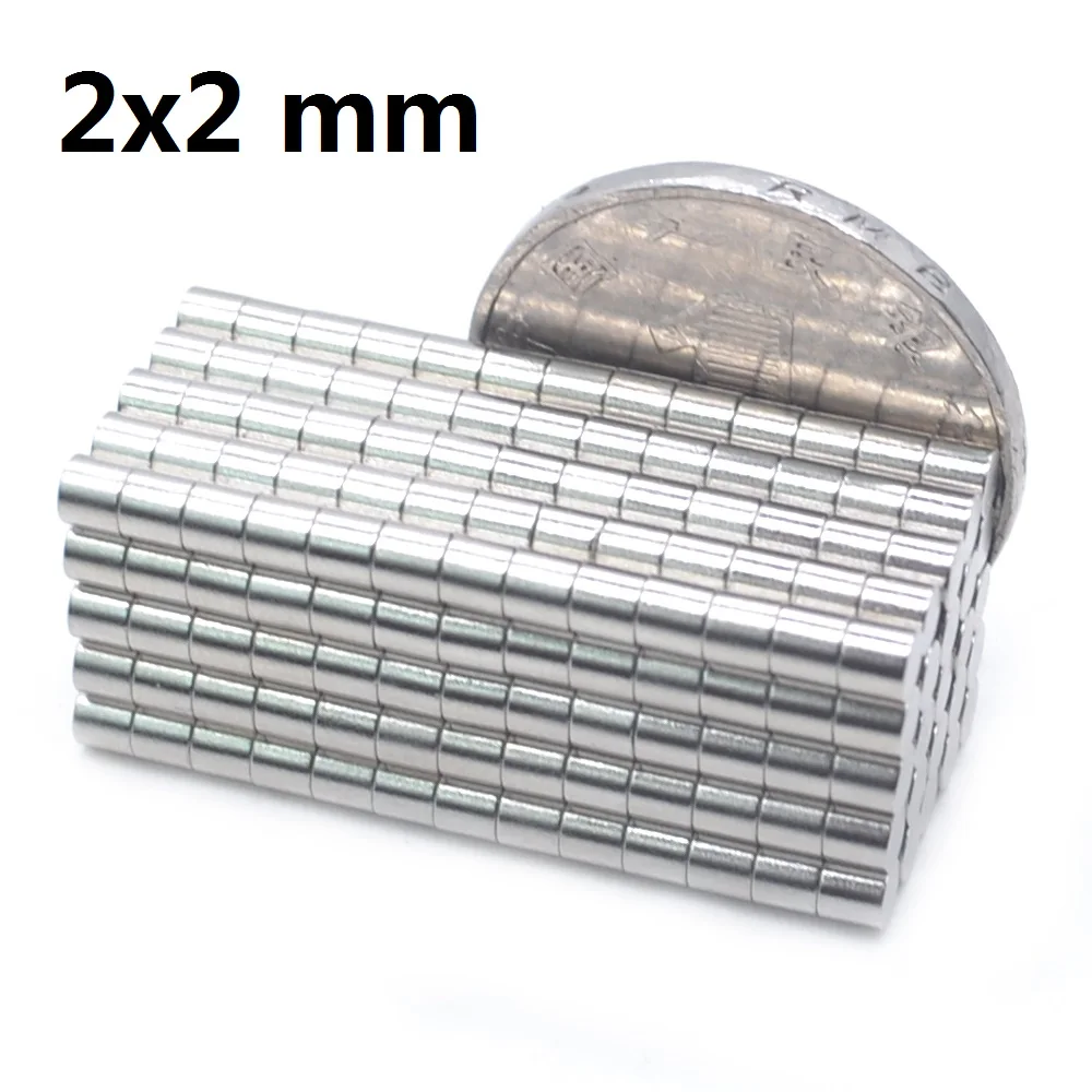 10~50000PCS 2x2mm Small Magnets Round 2mm*2mm Neodymium Magnet Disc 2x2 Permanent NdFeB Super Strong Powerful Magnetic 2*2mm new