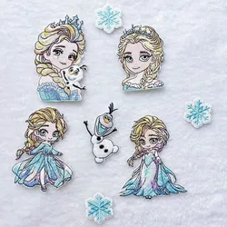 Frozen Elsa Olaf washable self-adhesive seamless embroidered cloth stickers for children's clothing damaged decorative stickers