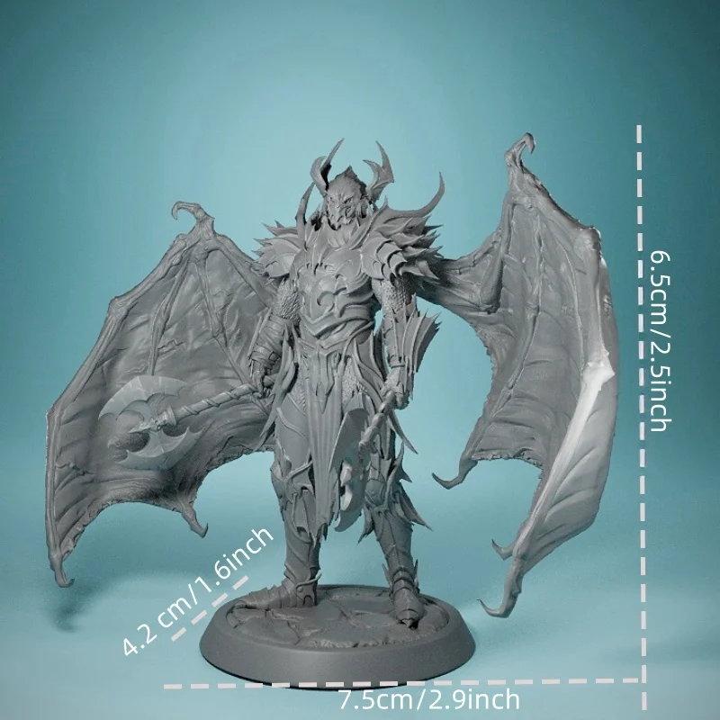 Dravon, Leader of the Night (with winged mask). Dungeons & Dragons 3D Miniaturization, desktop, game room decor