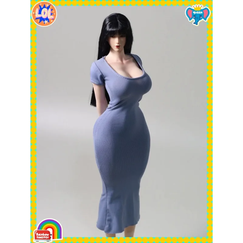 

DMTOYS 1/6 Scale Sexy Tight-fitting Butt Wrapped Fishtail Skirt Doll Dress Model for 12in Tbl Ph Action Figures Body