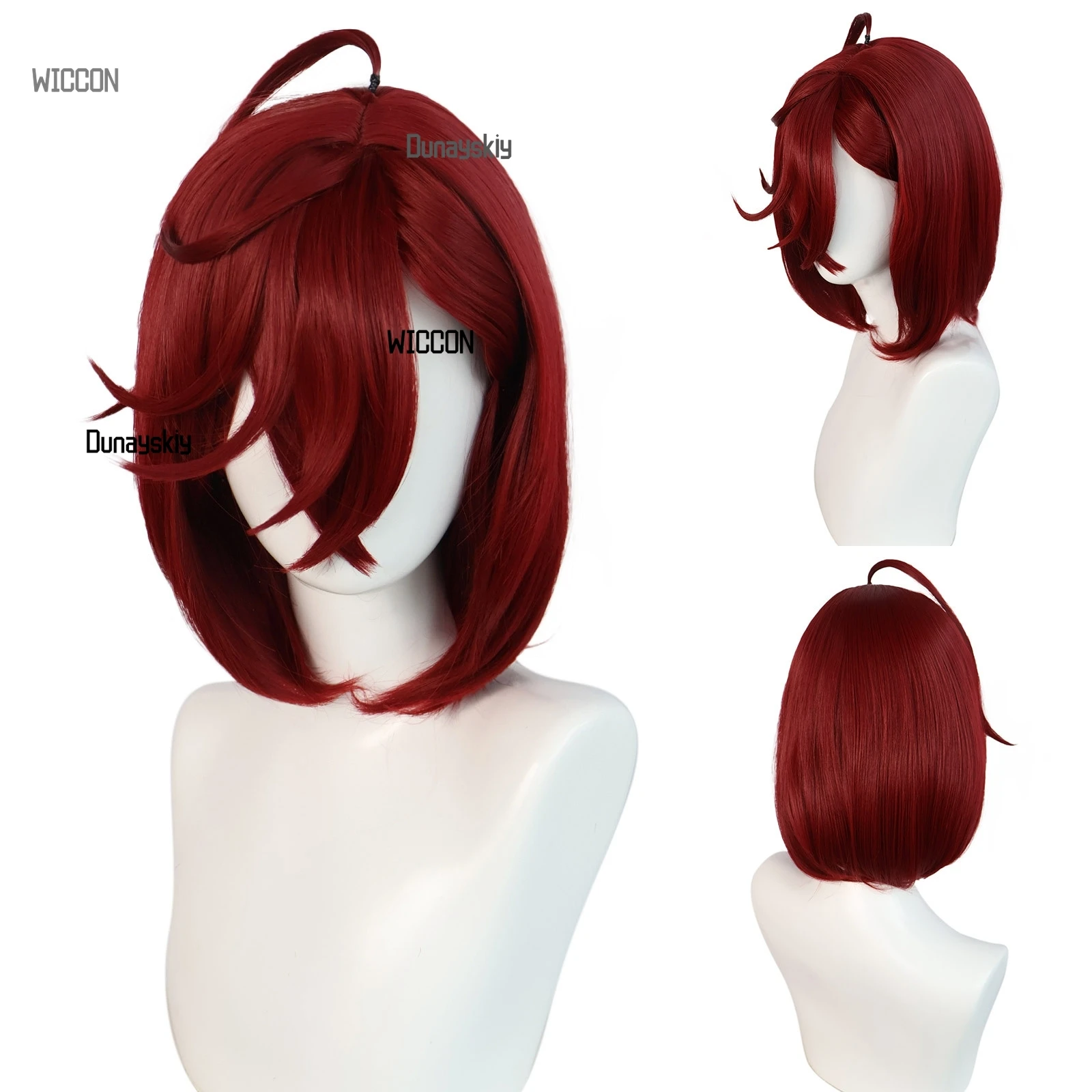 أيأسه مومو كين تاكاكورا ‌   أزياء داندا التأثيرية، إكسسوارات شعر مستعار دان معطف أحمر رائع كاواي مثير للحفلات اليومية جيراي كي الهالوين