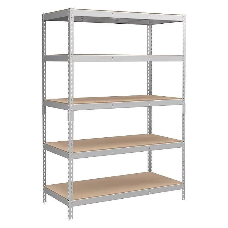 Heavy duty 5-layer adjustable shelves Household metal storage Warehouse tools No bolts Rivet stacking racks