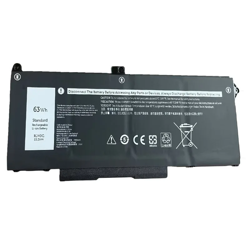 RJ40G for Dell Latitude 5420 5520 P137G P104F Precision 3560 Laptop Battery 0 Cycle High Capacity Battery Replacement Bateria