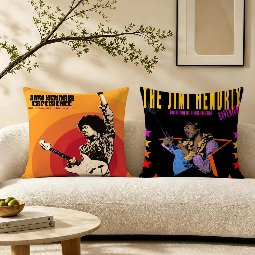 Band The Jimi Hendrix Experience Cushion Cover Pillow Short Plush Warm CreamStylel Cushion for Living Room Bedroom Sofa Ideal