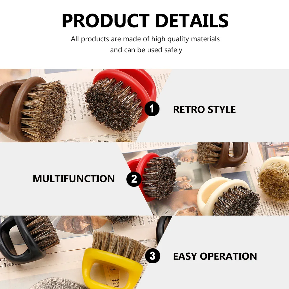 

4pcs Beard Brush Comb Set Bristles Horsehair Nylon ABS Material Styling Grooming Men Travel Portable Practical Gift Lightweight