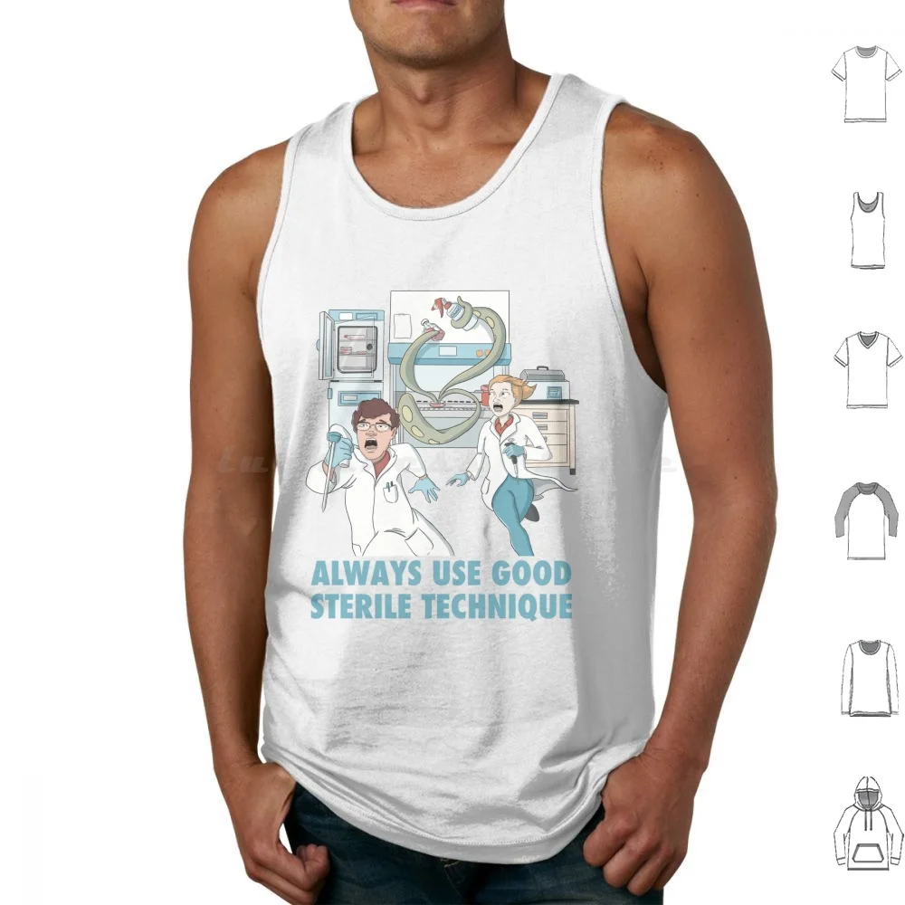 Always Use Good Sterile Technique Tank Tops Print Cotton Biology Lab Cell Culture Funny Scientists Science Engineering