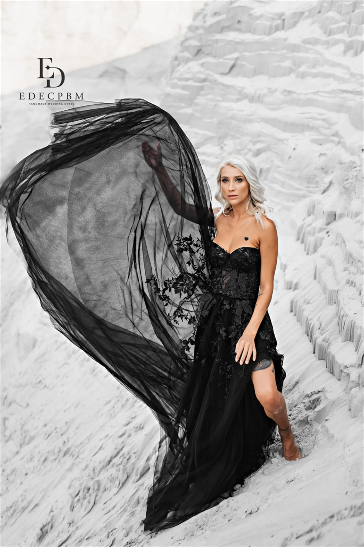 EDECPBM chérie robes De bal 2025 robes De Fiesta femmes robe De soirée fleurs personnalisé فساتmaveraNoir luxueux