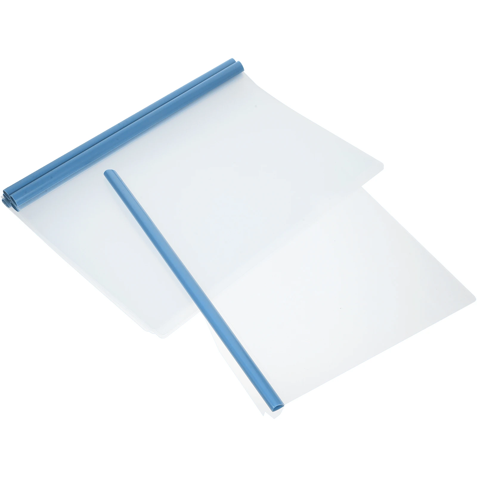 

10pcs Clear File Folder Book Covers With Sliding Bars Plastic Document Holders For A4 Papers Reports Presentation Office