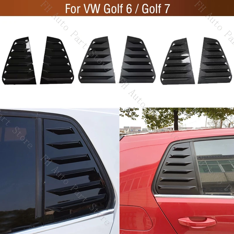 1Pair Window Trim Spoiler For Volkswagen VW Golf 6 MK6 Golf 7 MK7 MK7.5 GTI R 2003-2020 Rear Door Window Shutter Cover Sticker