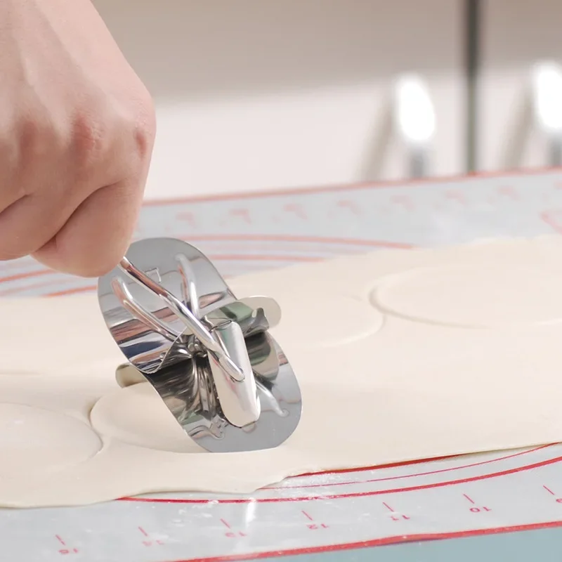 المطبخ العملي المنزلية قطع دائري ضغط زلابية الجلد زلابية أداة قطع الجلد قالب من الفولاذ المقاوم للصدأ أدوات الطبخ