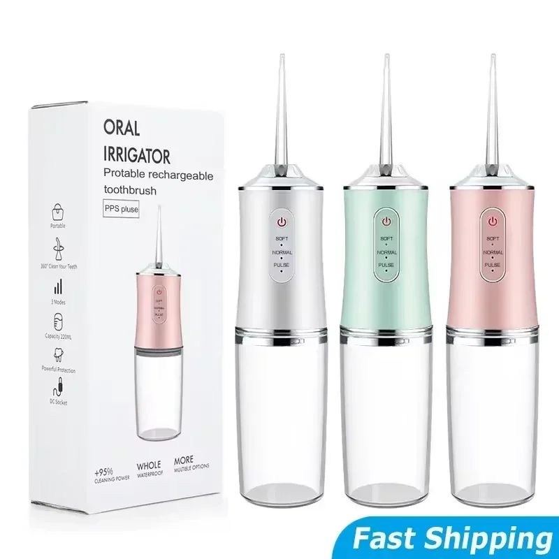 2025 Oral Irrigator Dental Water Flosser For Cleaning Teeth USB Water Floss Jet Tooth Pick 4 Tips Mouth washing machine