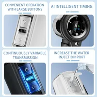 Ventilateur électrique portatif, ventilateur de pulvérisation d'eau rafraîchissante, affichage LED, pour l'extérieur, le bureau, portable, rechargeable, petit ventilateur d'extérieur 4