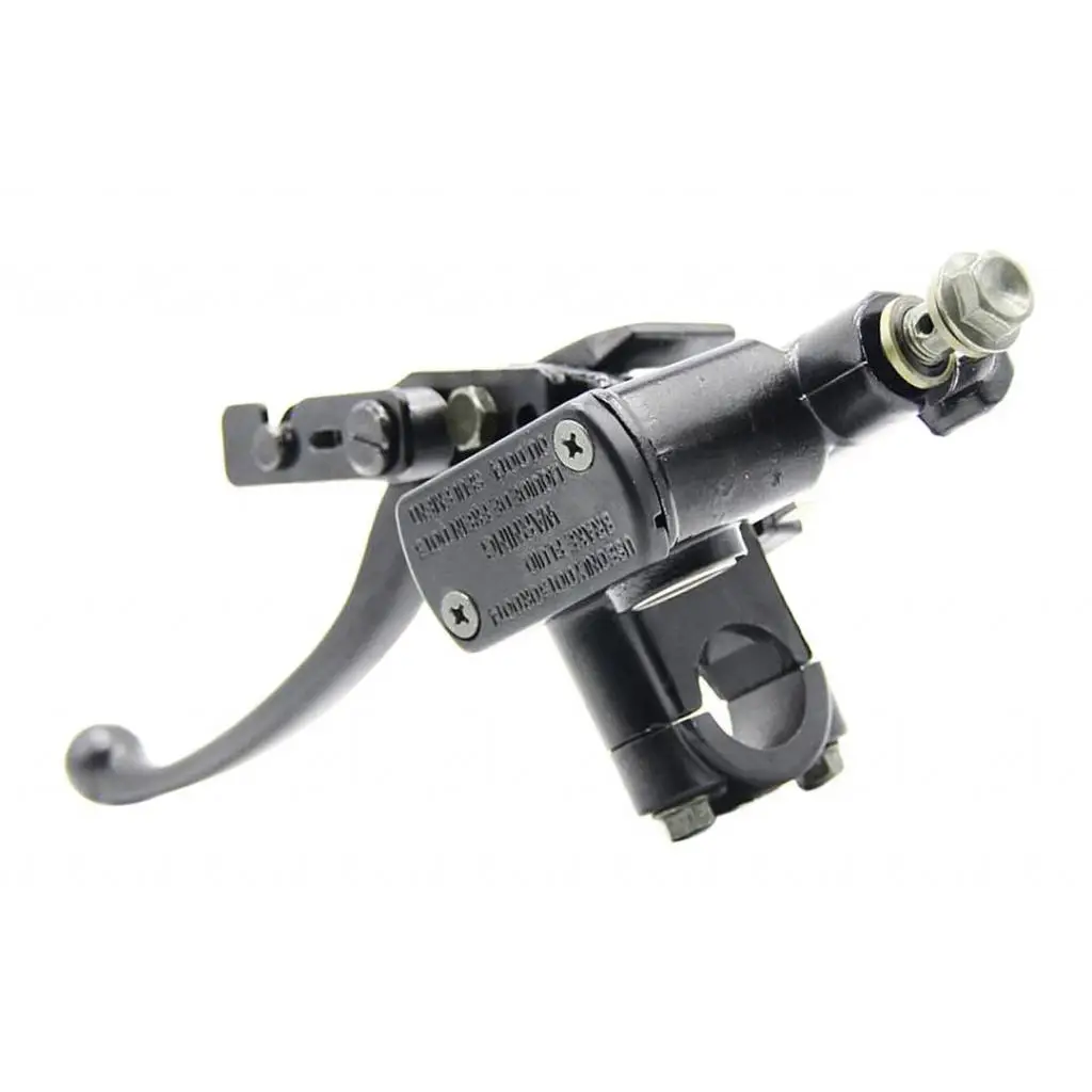 

Motorcycle Handlebar Hydraulic Brake Master Cylinder Lever 10mm Black Aluminum Alloy Pump for 50cc ATV Quad