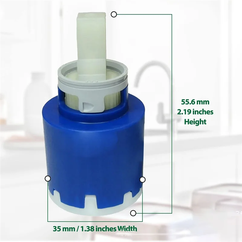 【B07R】NKJ35A 35 mm Wasserhahnkartusche, Ersatzteil mit rechter Drehung, Reparatur für Einhebel-Wasserventilsystem