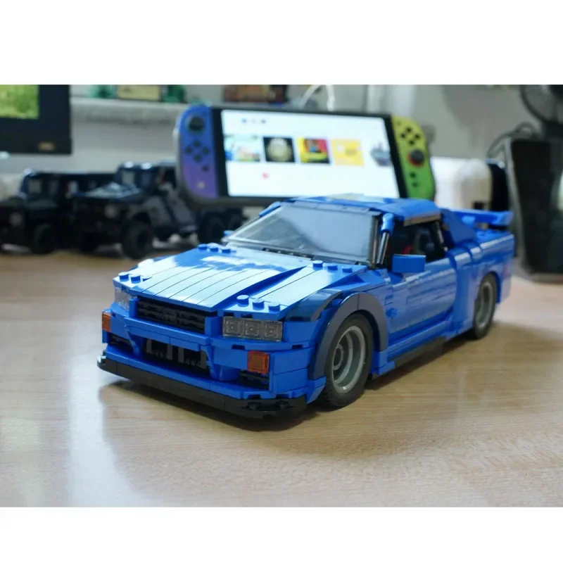 

MOC-224867 New Blue Classic GTR R34 Supercar Racing Blocks Model 1459 PartsMOC Creative Boys Kids Birthday Building Blocks