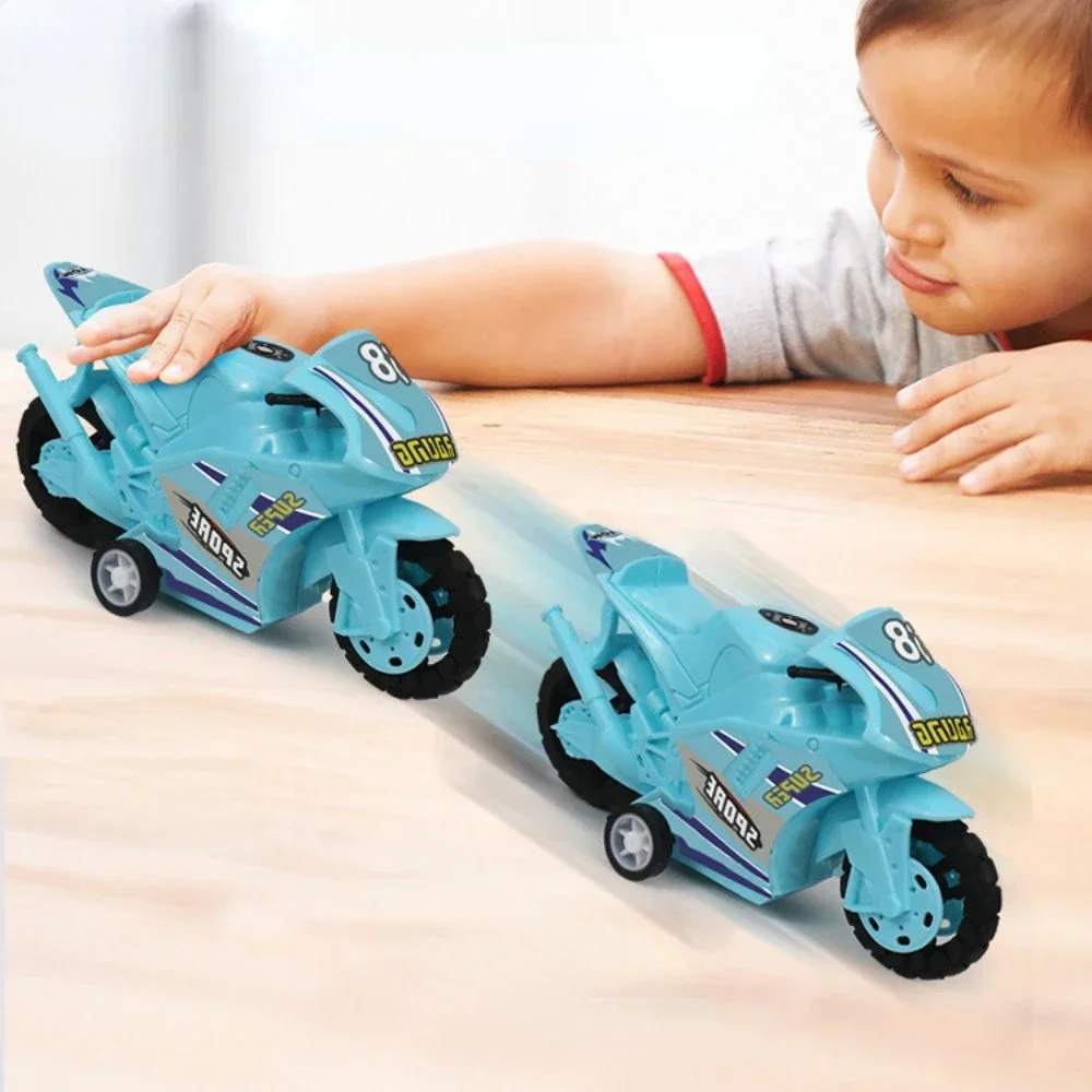 

1/4Pcs KidsPull Back Motorcycle Simulation Motorbike Model Inertia Diecasts Vehicle Toy for Children Gift excavadora para niños